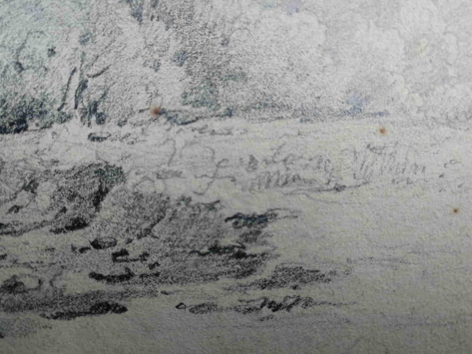 Artista francés Dibujo Santuario de San Luca Bolonia Siglo XIX Papel a lápiz en venta 3