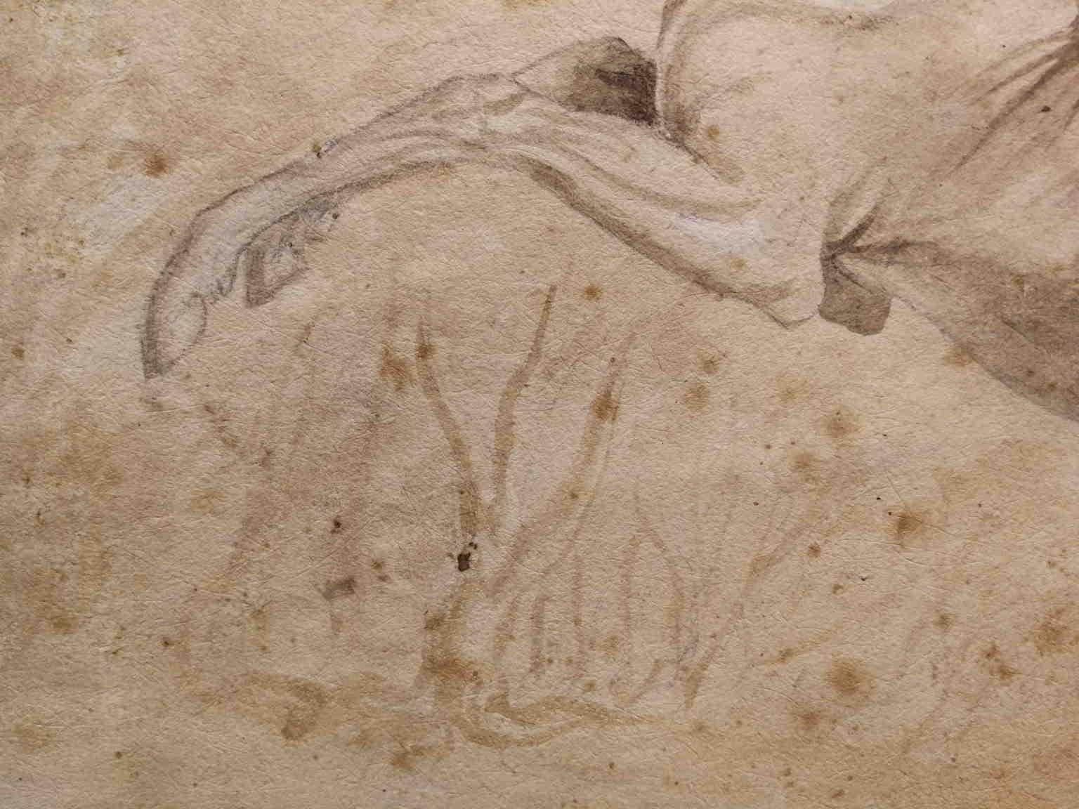 Artista italiano del XIX secolo, disegno figurativo mit scena di caccia  im Angebot 4
