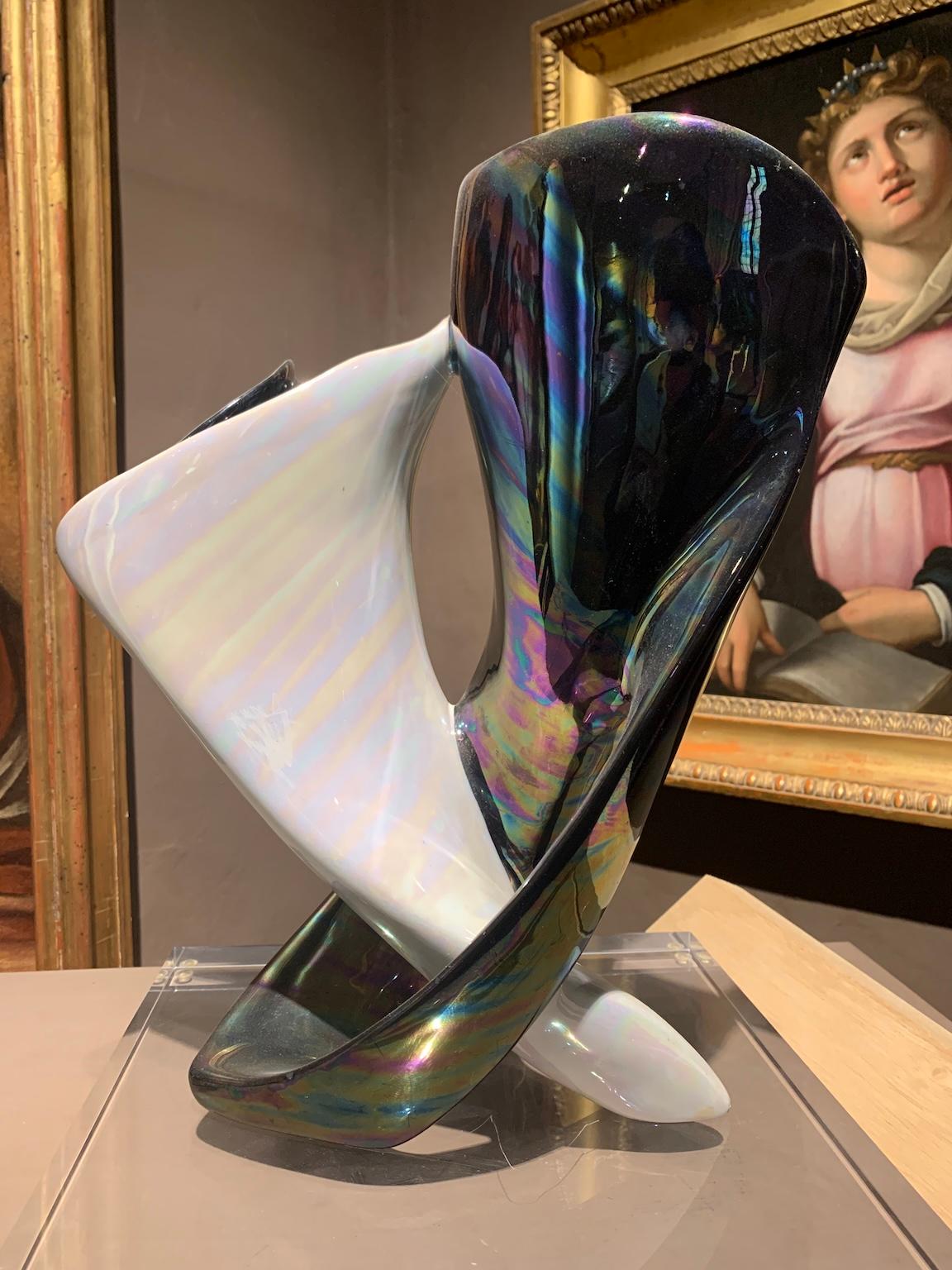 Vaso in ceramica a lustro di manifattura italiana della metà del Novecento - Art by Mario Mesini