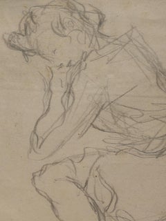 Disegno figurativo ritratto femminile di Maestro fiorentino del XX secolo