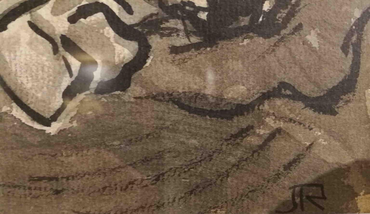 Disegno espressionista belga del XX secolo firmato inchiostro su carta For Sale 1