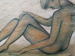 Late 20th Century Nude Drawings and Watercolors