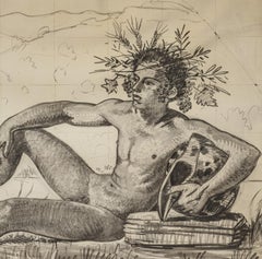 Cartone preparatorio figurativo mitologico italiano del XX Secolo