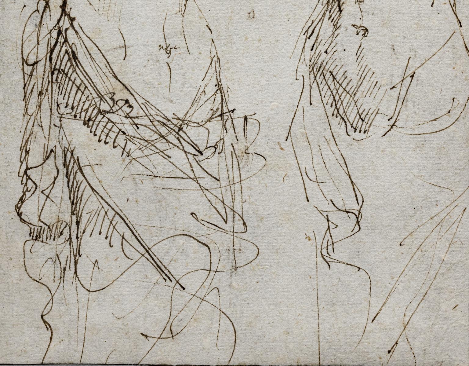 Boceto anverso-reverso neoclasicismo milanés cariátides del siglo XVIII - Nude Gray de Gaetano Callani