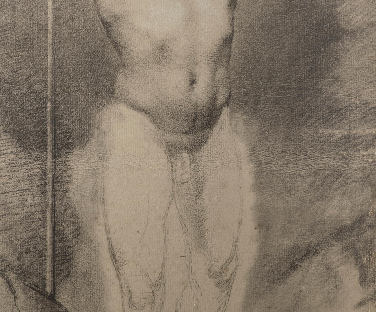 Disegno figurativo  accademia di nudo maschile veneto del XIX secolo (Sonstige Kunststile), Art, von Placido Fabris