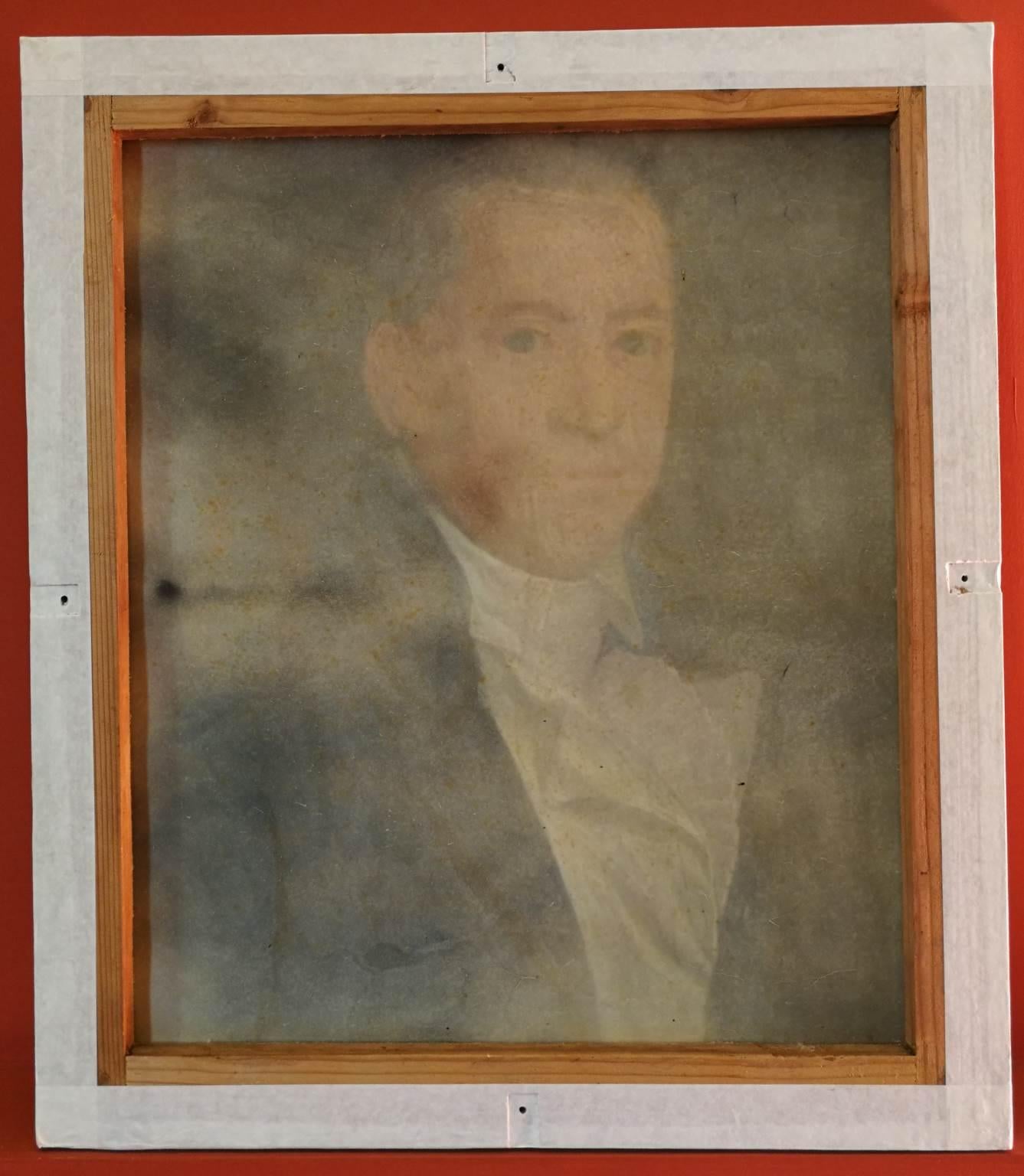 Due ritratti figurativi aristocratici pastelli su pergamena primi del XIX secolo For Sale 4