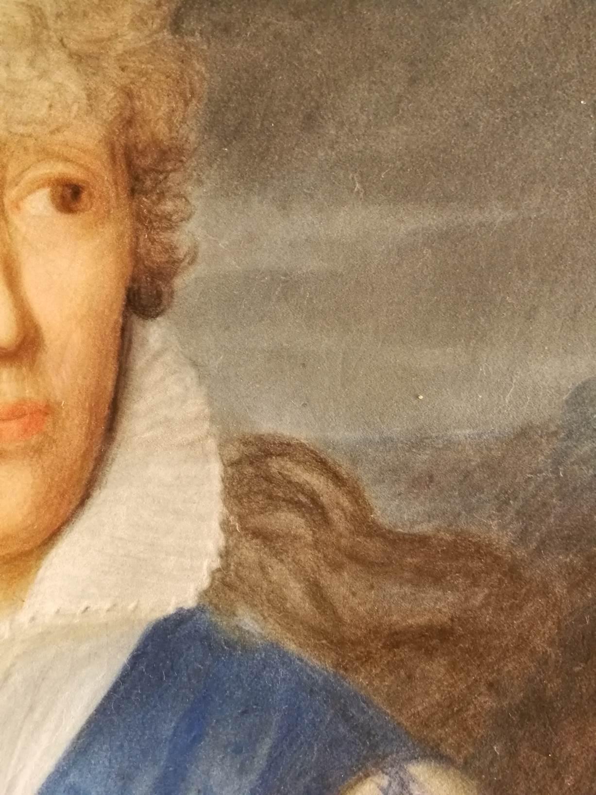 Due ritratti figurativi aristocratici pastelli su pergamena primi del XIX secolo For Sale 11