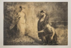 Disegno neoclassico mitologico inglese del XIX secolo