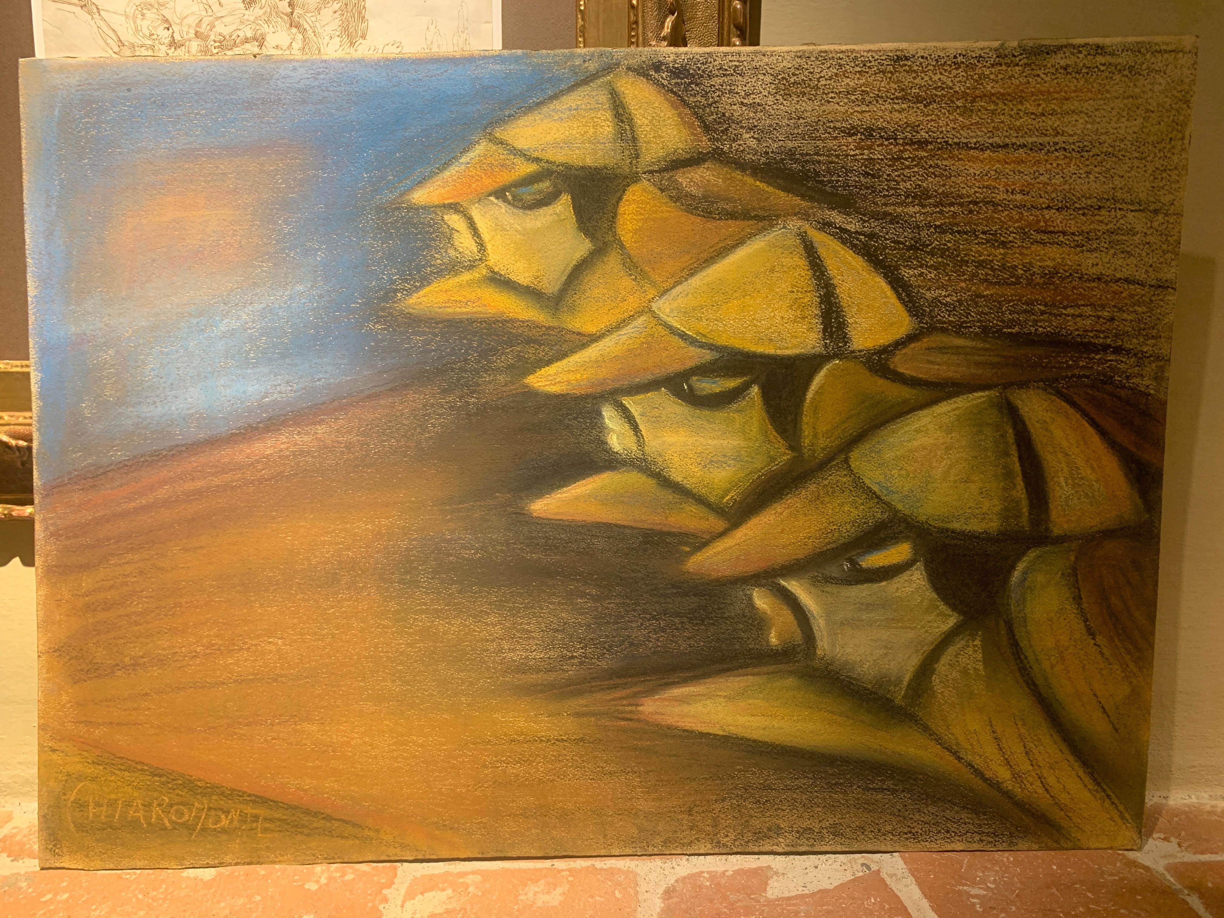 Unframed Figurative Zeichnungen und Aquarelle