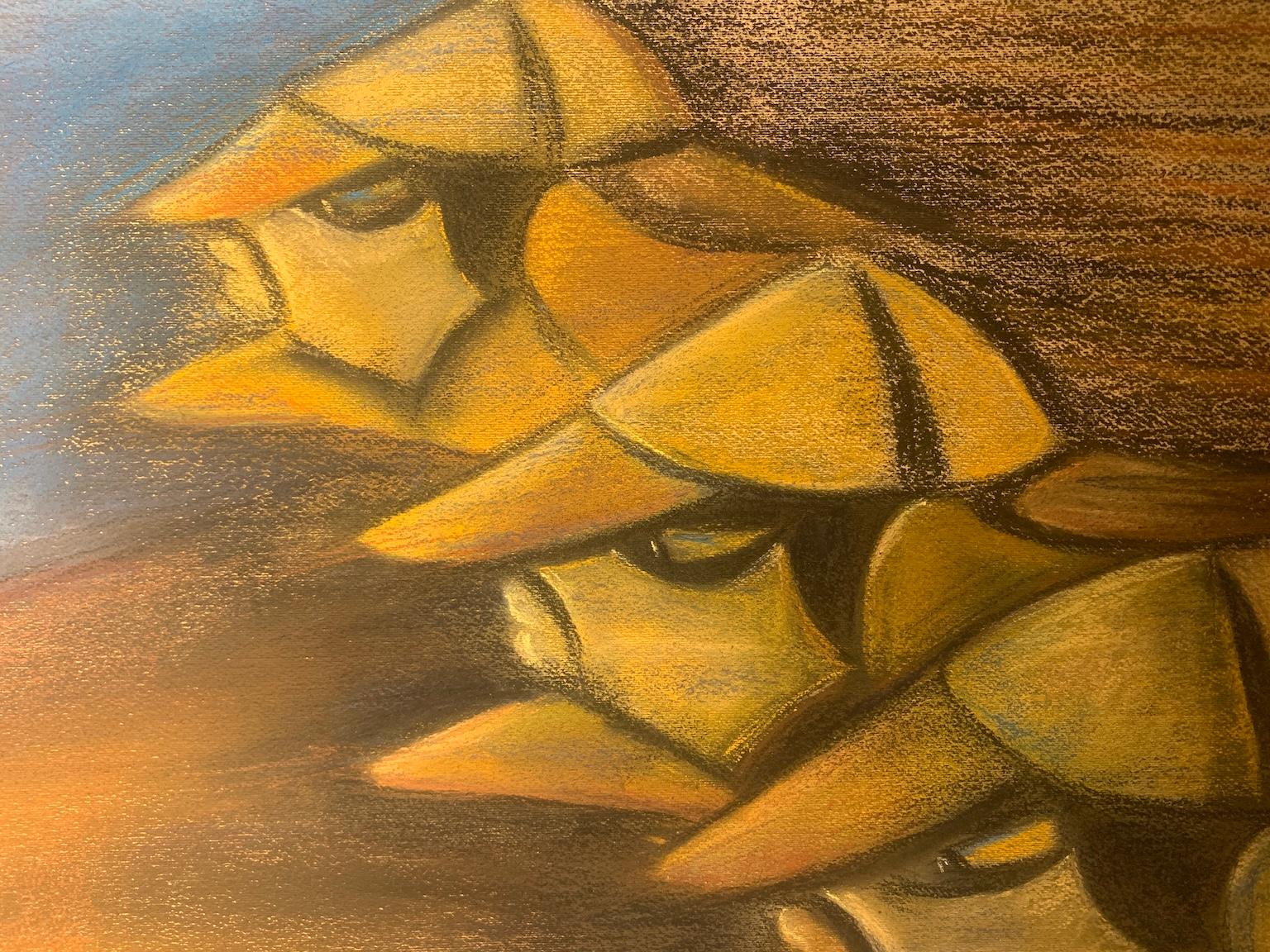20e siècle Dessin figuratif abstrait futuriste romain en vente 2