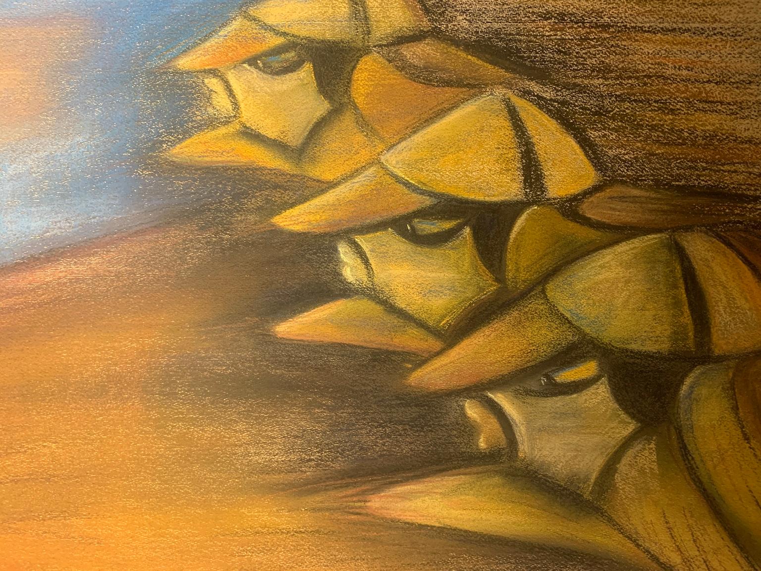 20e siècle Dessin figuratif abstrait futuriste romain en vente 3