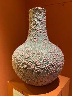 Marcello Fantoni - Vaso en cerámica esmaltada a rilievo astratto fiorentino del XX secolo Vaso en cerámica esmaltada a rilievo astratto fiorentino del XX secolo