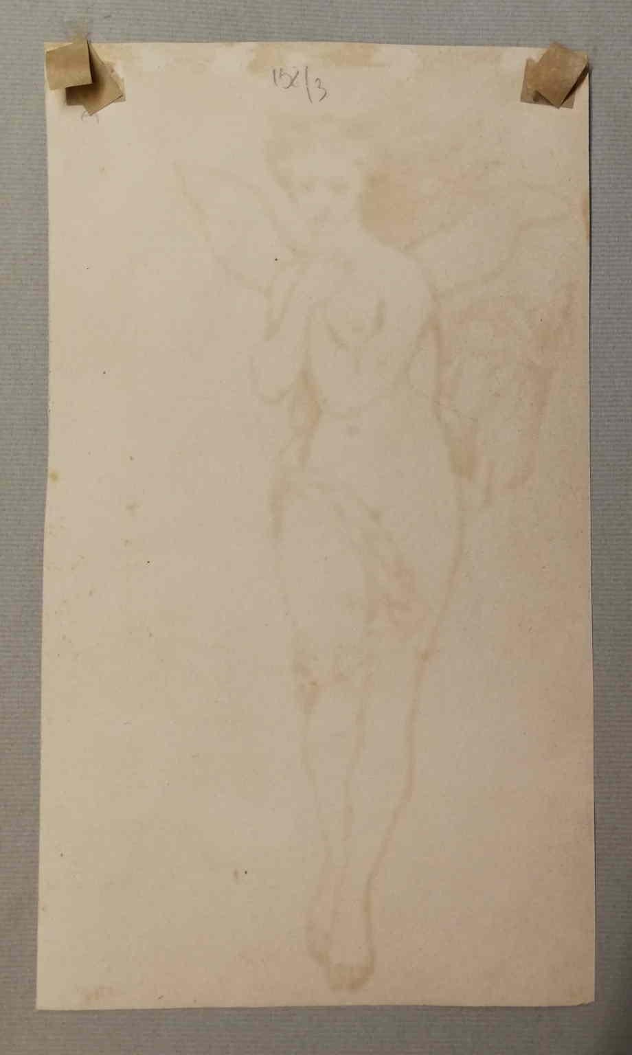 Giuseppe Calì, Psyche, end 19th-early 20th, ink on paper, signed 7