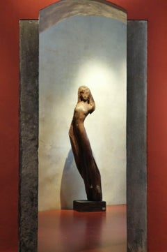 Bruno Innocenti, Female Nude, 1966-1967, wood, signed and dated