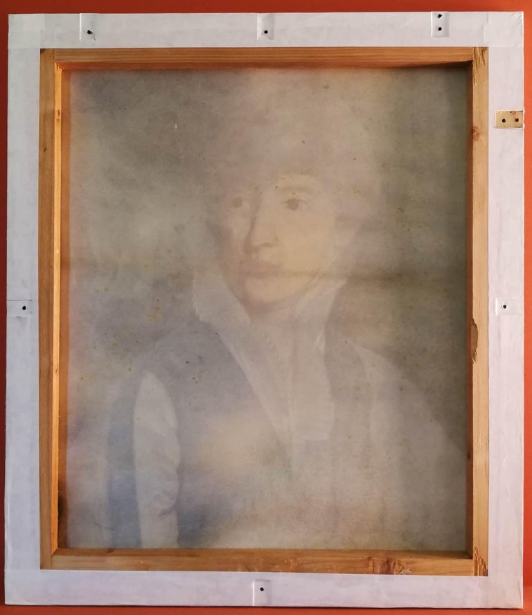Attributed J S Copley Two Nobles Portrait Paintings 18 century pastel parchment For Sale 15