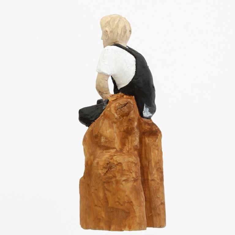 Topu "emil" Unikat Handcarved wooden figures For Sale at 1stDibs