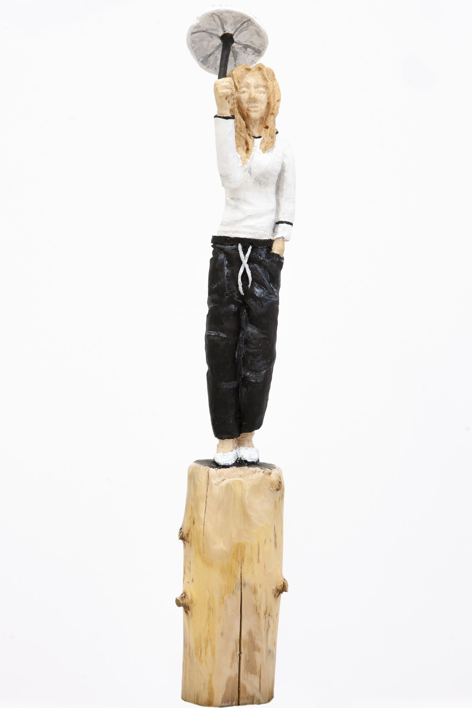 Topu Figurative Sculpture - "emma" - Unikat - Hand-carved wooden figures