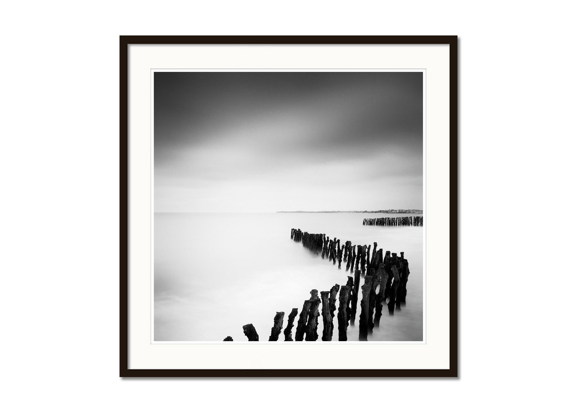 Gerald Berghammer Sea Breakers, France, minimalist black and white
