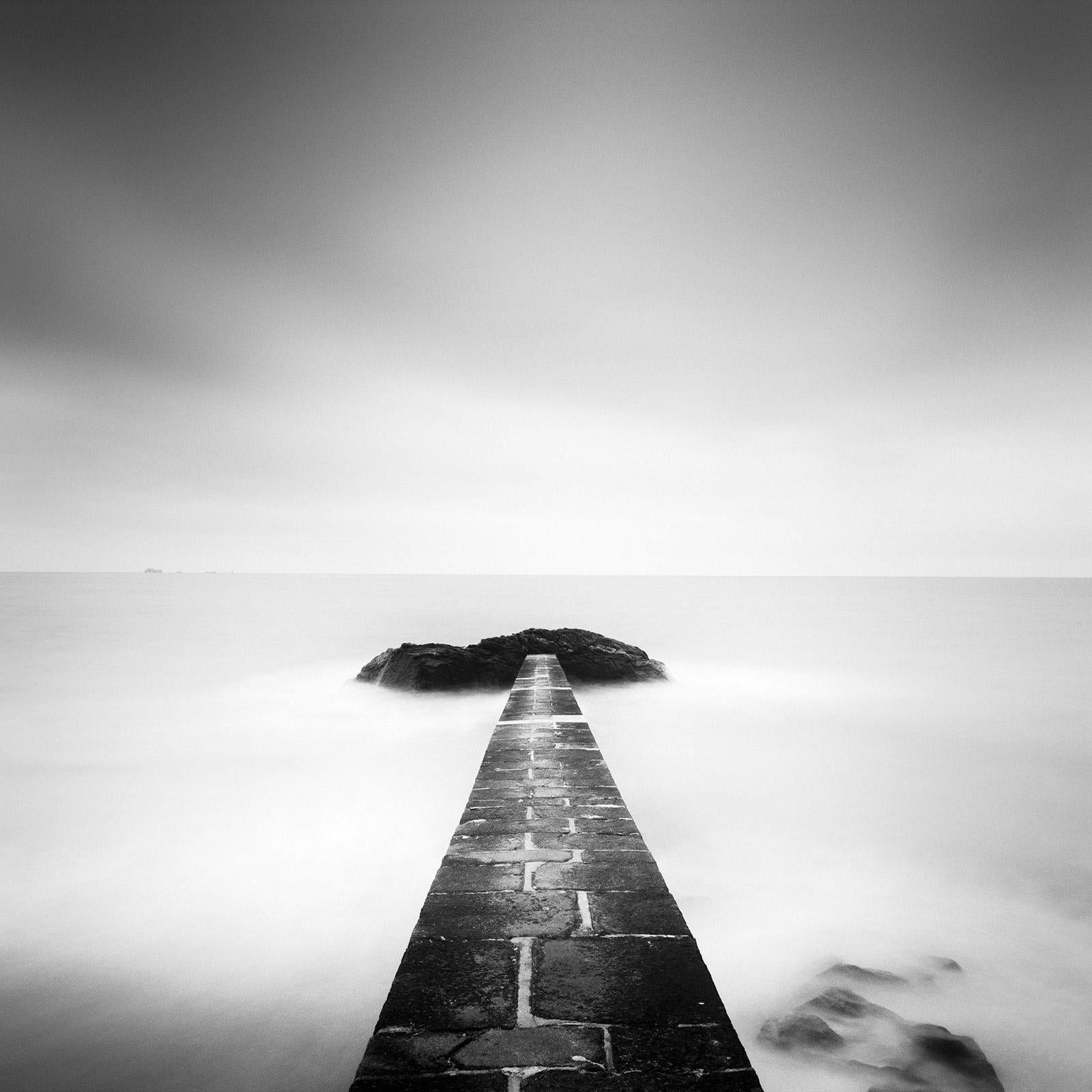 Gerald Berghammer Black and White Photograph - Black End, Normandy, France, minimalist black and white photography, landscape