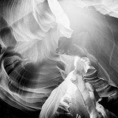 Antelope Canyon, Arizona, USA, abstract black and white photography, landscape
