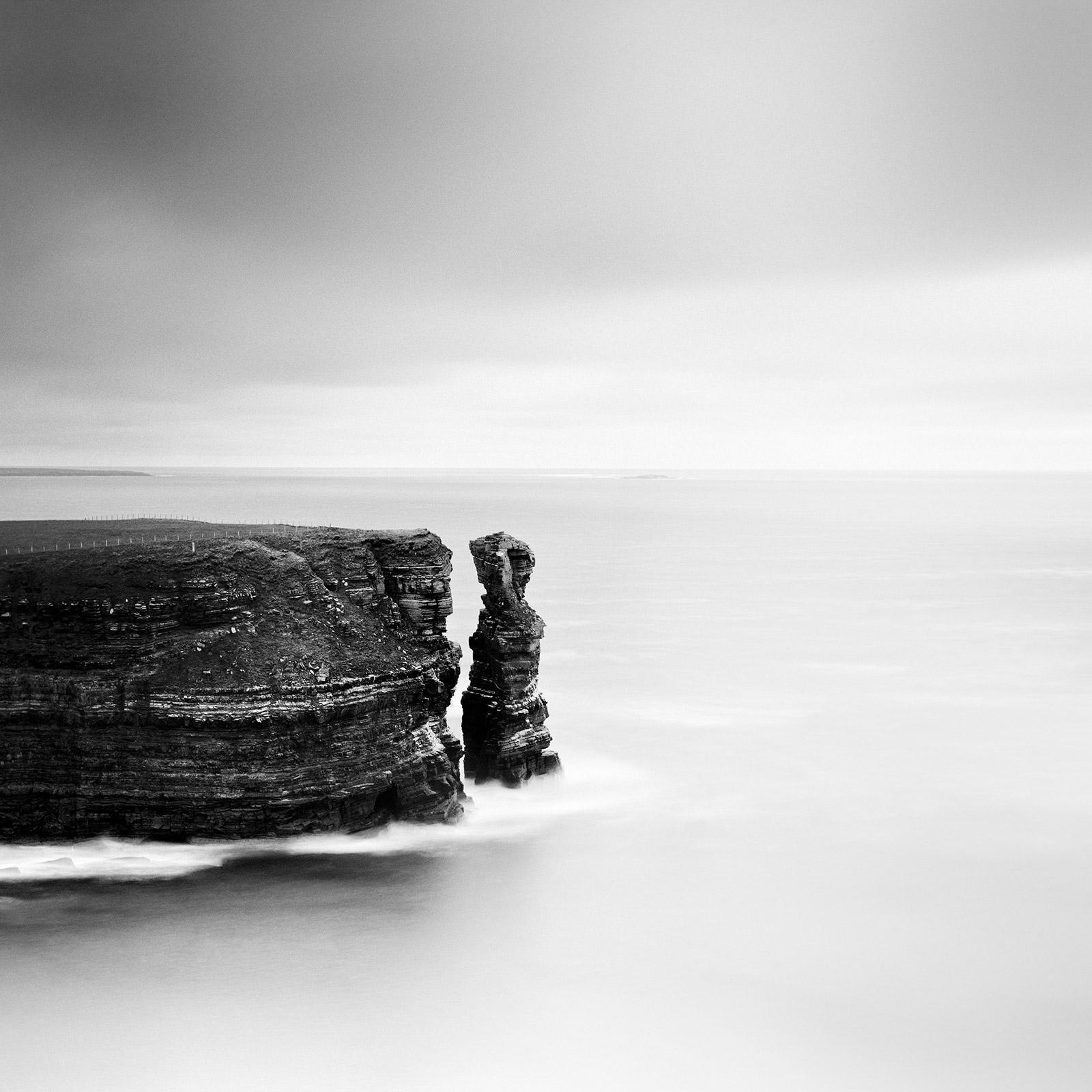 Gerald Berghammer Black and White Photograph - Split Rock, Scotland, natural wonder, black and white landscape art photography