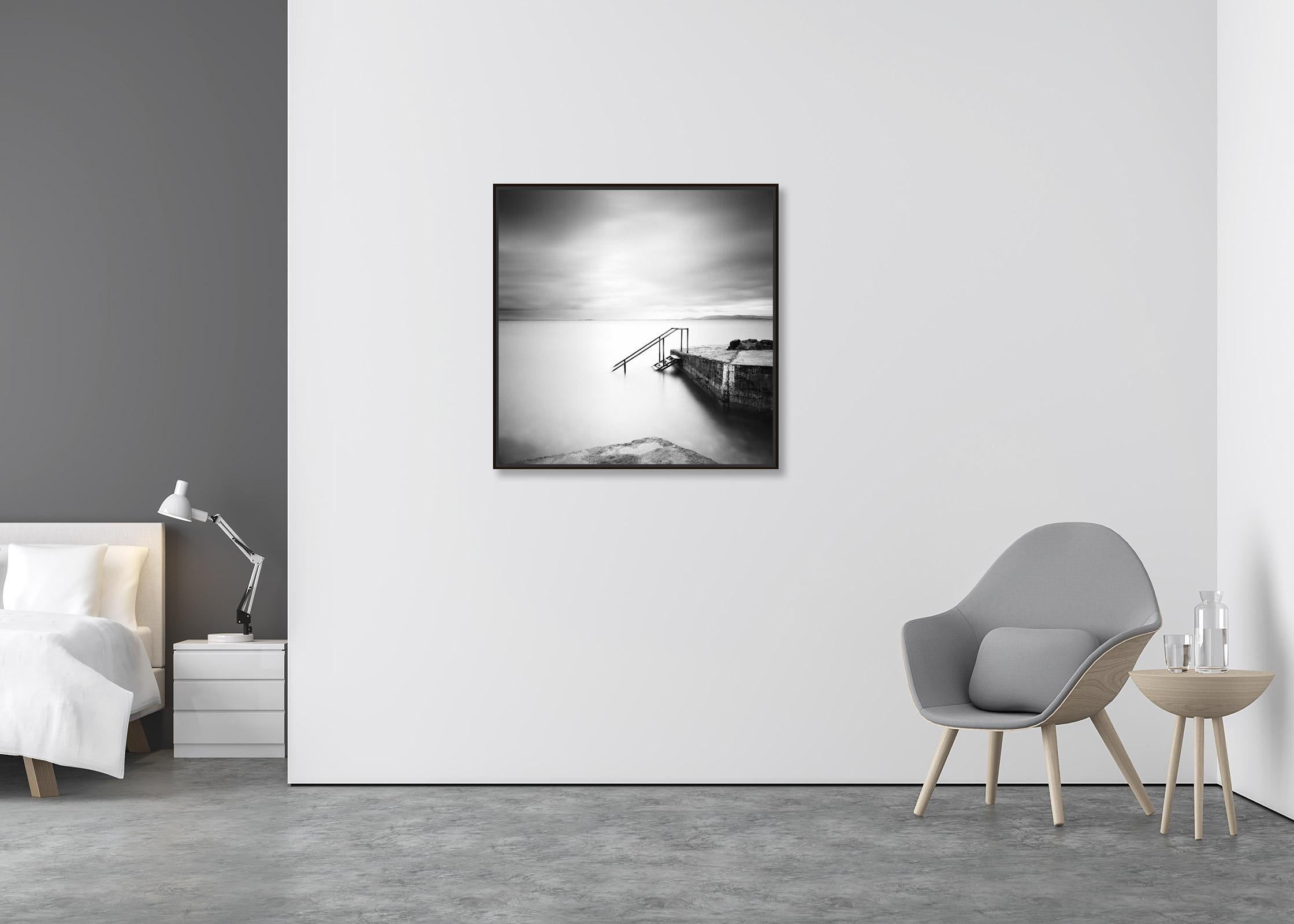 Four Steps Down, Ireland, minimalist black and white photography, landscape - Contemporary Photograph by Gerald Berghammer