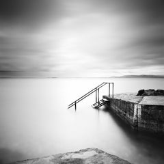 Four Steps Down, Ireland, minimalist black and white photography, landscape