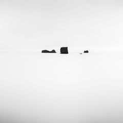 Black Rocks, Iceland, minimalist black and white fine art landscape photography	