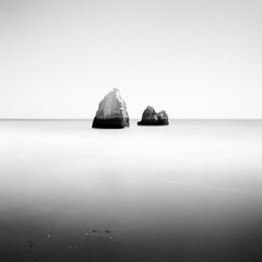 Sunken Pyramid, Spain, minimalist black and white photography, landscape