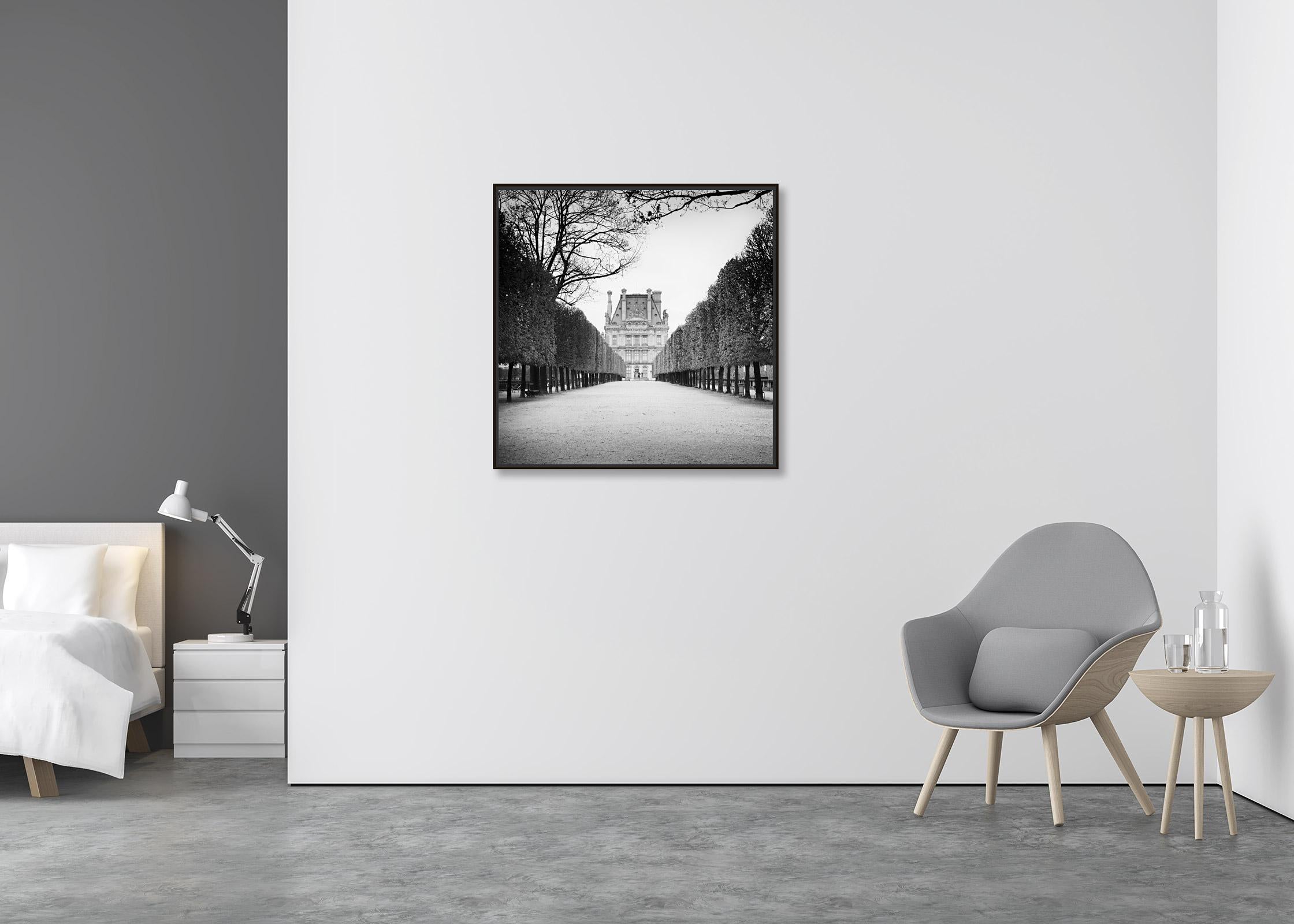 Pavillon de Flore, Paris, France, black and white fineart cityscape photography  - Contemporary Photograph by Gerald Berghammer