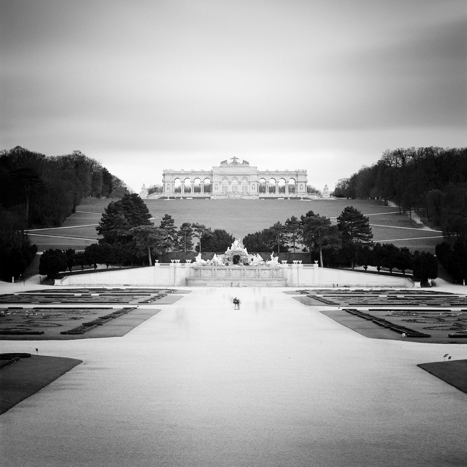 Gerald Berghammer Black and White Photograph - Gloriette, Vienna, Schloss Schoenbrunn, black and white cityscape photo print