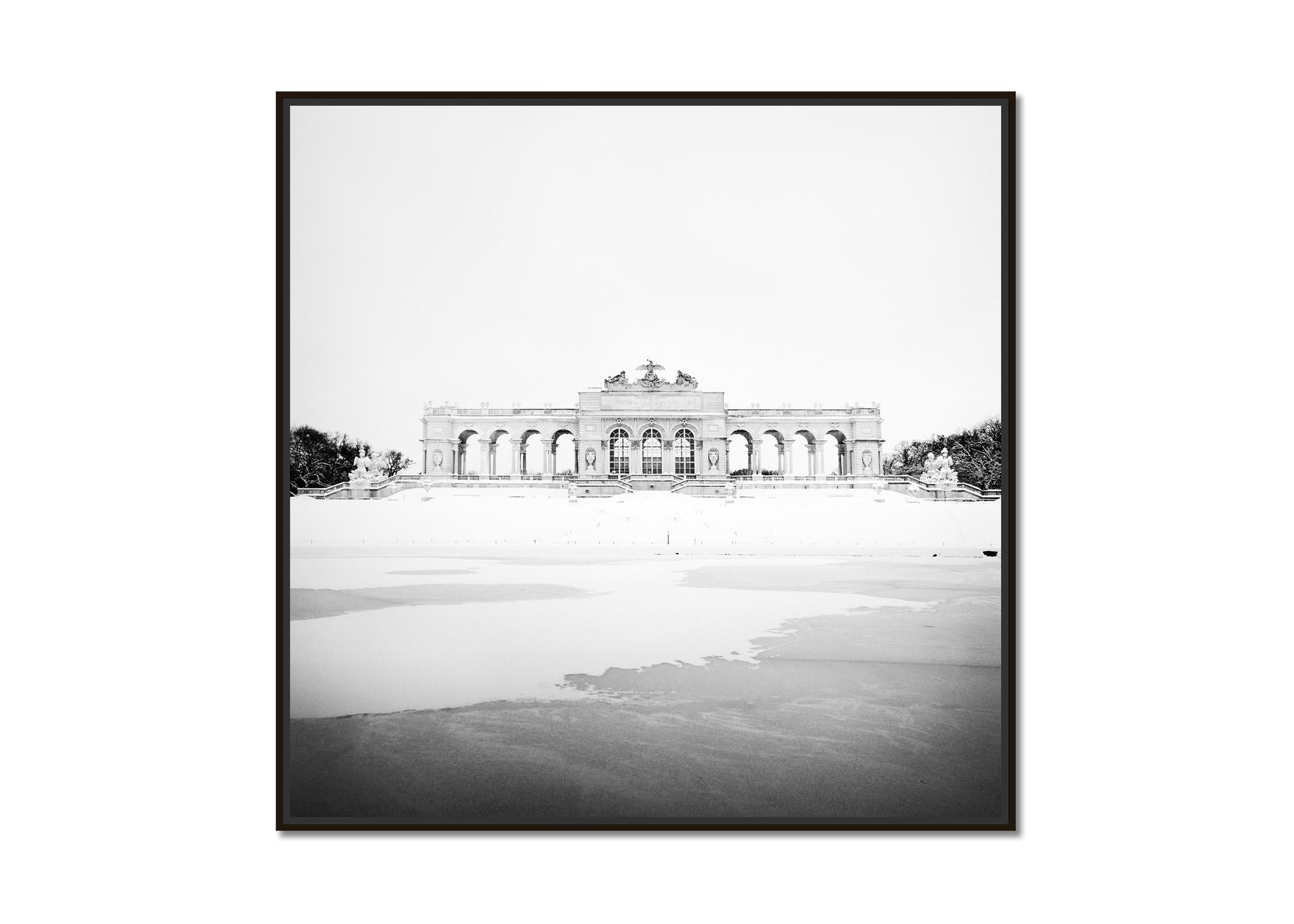 Gloriette Winter, Vienna, Schloss Schoenbrunn, black and white art photography - Photograph by Gerald Berghammer