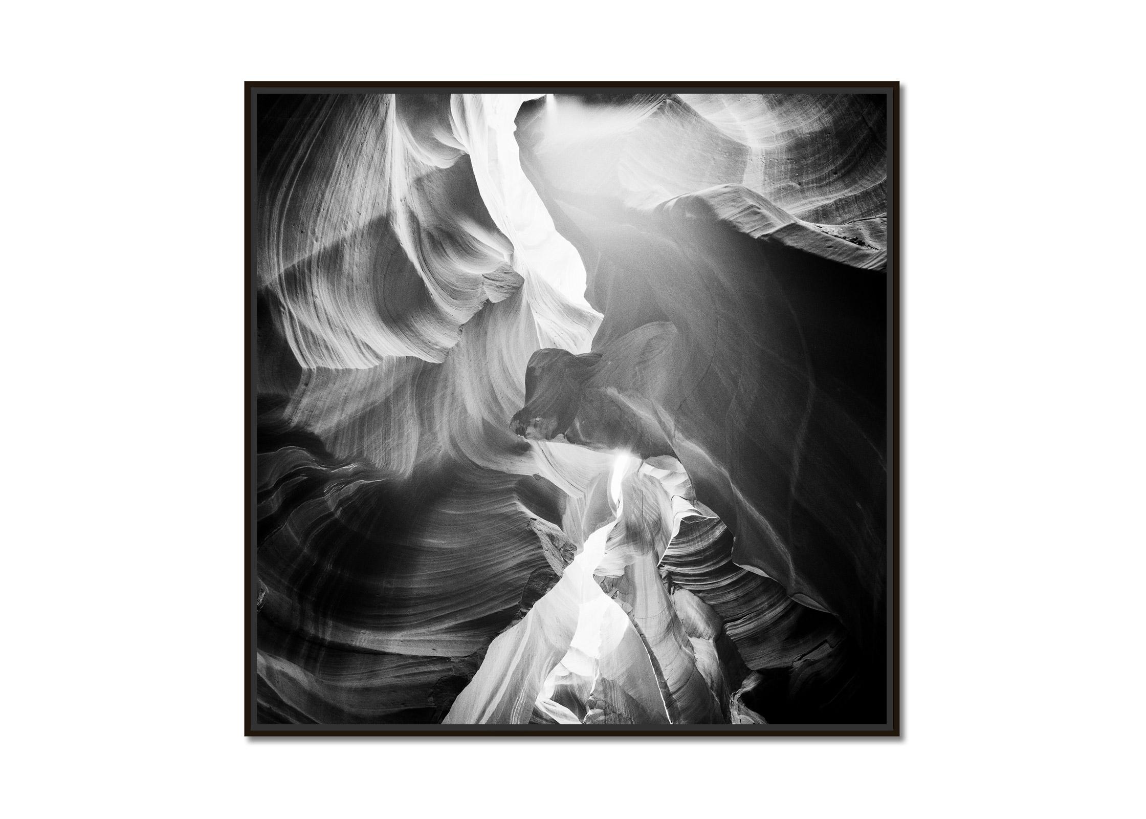Antelope Canyon Desert Arizona, abstract black and white photography, landscape - Photograph by Gerald Berghammer