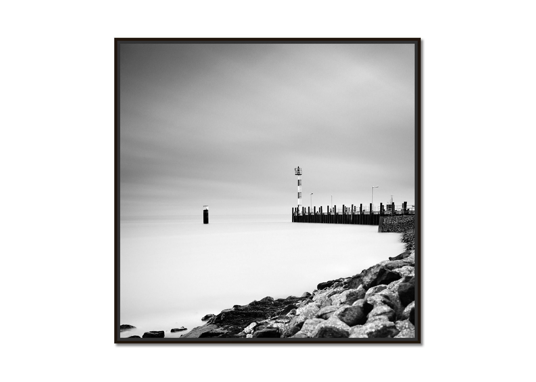 Port List, Sylt, North Sea, Germany, black and white photography, landscape - Photograph by Gerald Berghammer