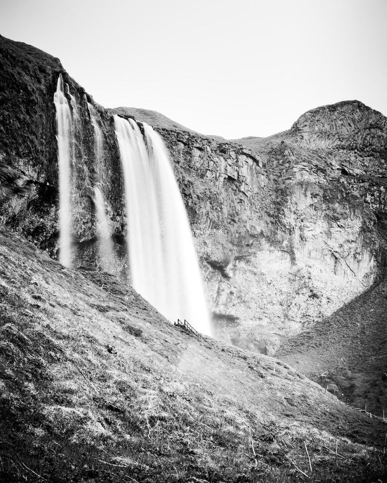 Gerald Berghammer Barnafoss, Waterfall, Iceland, black and white fine