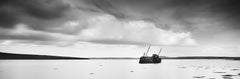 Stranded Panorama, Ireland, contemporary black and white photography, landscape