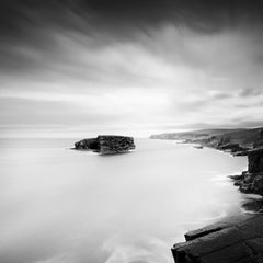 Irish Coast, Ireland, shoreline fine art black and white photography, landscape