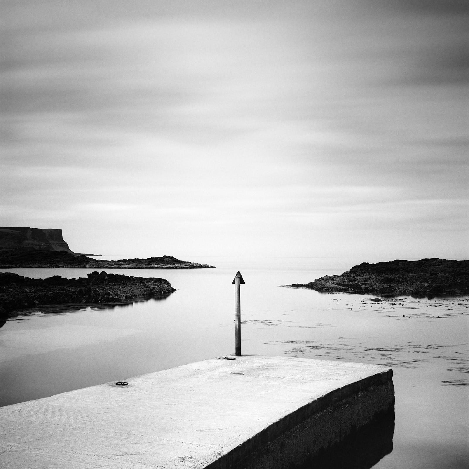 Pier, Irish coast, Ireland, long exposure black and white photography landscape