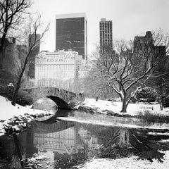 Snow covered Central Park, NYC - Black and White fine art cityscape prints 14x14