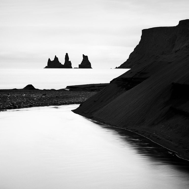 Gerald Berghammer Reynisdrangar, Black Beach, Iceland, black and