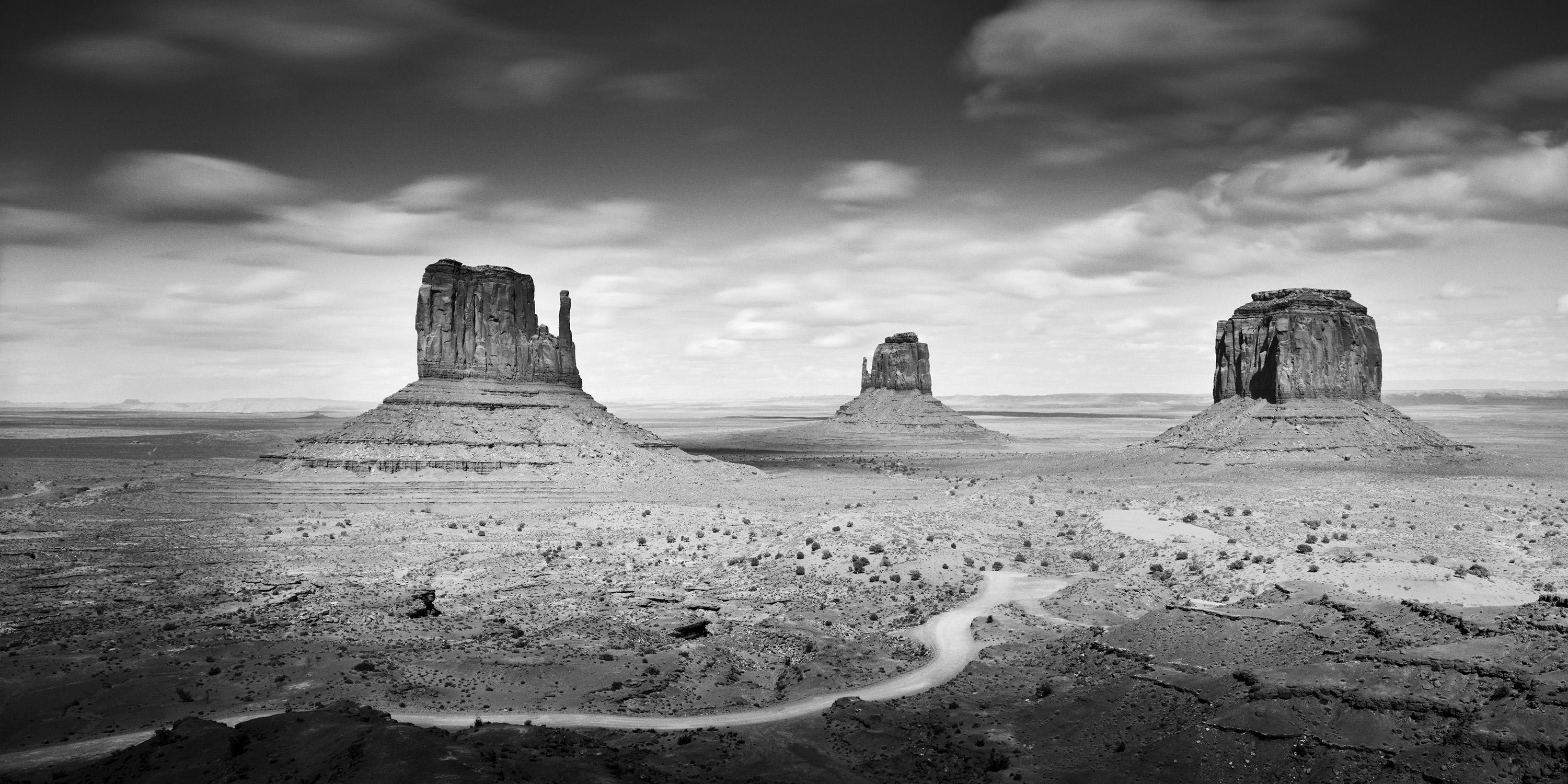 Gerald Berghammer Black and White Photograph - Monument Valley USA, contemporay black and white fine art photography landscapes