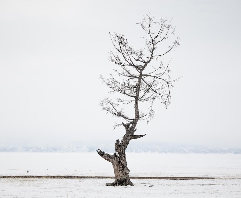 "Baïkal 6", Colour photograph of a snowy landscape (Iceland) by Mikael Lafontan.

Mikael Lafontan is a French-Swedish artist, born in 1968. He has been living and working in Paris for 20 years. Most of Mikael Lafontan's work covers and explores