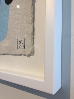 Abstraktes Gemälde auf Papier – Nicolas Dubreuille – Geometrisch, zeitgenössisch
