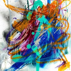 AGATE, Fine Art with Artist Hand Embellished on Giclee Canvas: 36"H x 36"W