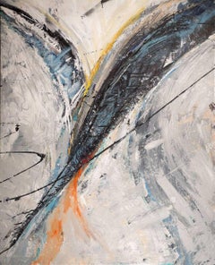 CONVERGENCE, Fine Art with Artist Hand Embellished on Giclee Canvas: 60"H x 40"W