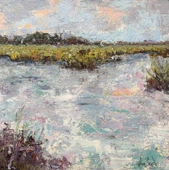 CORAL COAST, Fine Art with Artist Hand Embellished on Giclee Canvas: 48"H x 48"W