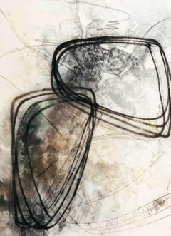 ECLIPSE I, Fine Art with Artist Hand Embellished on Giclee Canvas: 48"H x 36"W