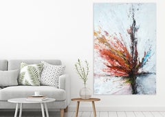 ENTROPY, Fine Art with Artist Hand Embellished on Giclee Canvas: 96"H x 48"W