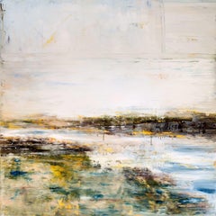 ESTUARY, Fine Art with Artist Hand Embellished on Giclee Canvas: 40"H x 40"W