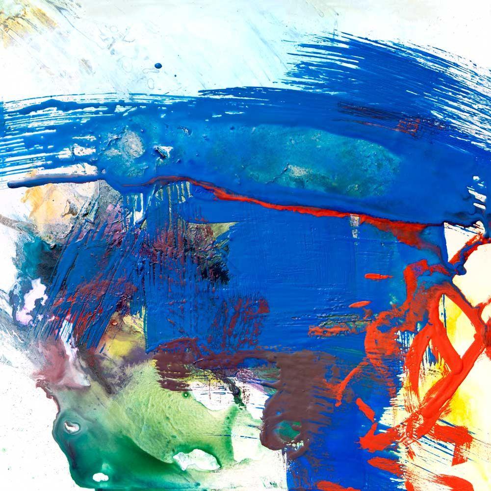 John Beard Abstract Painting - FLOURSPAR, Fine Art with Artist Hand Embellished on Giclee Canvas: 40"H x 40"W